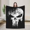 Punishers Skull Blanket Fleece Spring/Autumn Multifunction Soft Throw Blankets for Bed Bedroom Bedspreads