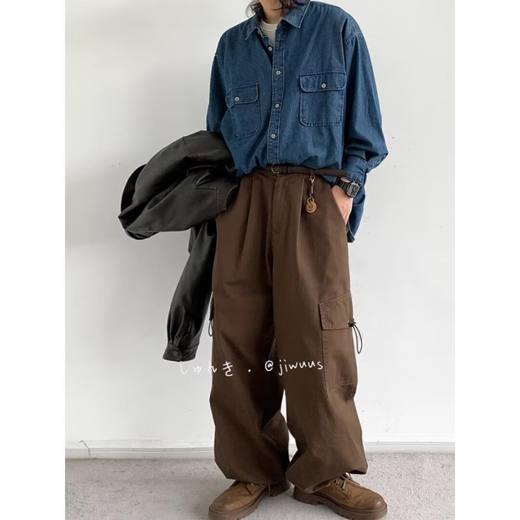 2024 Frühling und Herbst Pu Hübscher Mantel Herren Ins High Street Fashion Marke Hong Kong Stil Japanischer Harajuku Stil Koreanischer Stil Trendy Lose Jacke