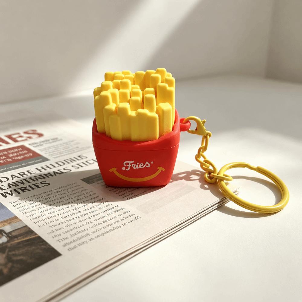 Cartoon Calming Keychain Keys Pizza Egg Foods Clicker Key Chain Children Adults