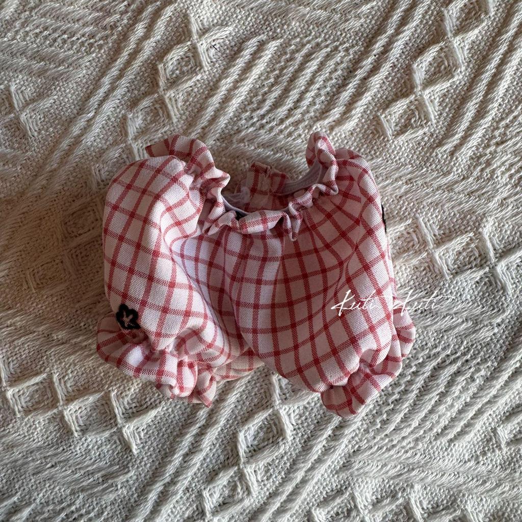 Plaid Pumpkin Dog Pants (13cm-23cm) - Labubu Pet Accessories Shorts