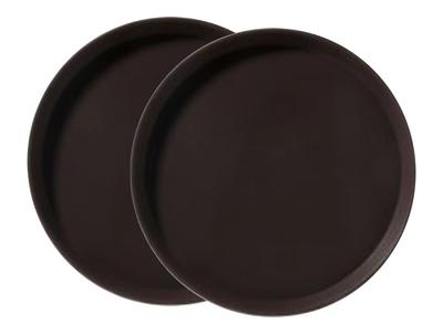 Kellner Tabletts, Set von 2, In verschiedenen Größen erhältlich, Für Restaurants, Hotels und Cafés, Rutschfest, Dunkelbraun, Rund, Langlebig, Stilvoll, Einfach zu bedienen, Pr