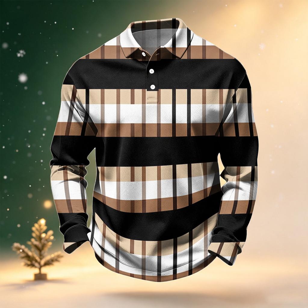 Men's Casual Quick Dry Mesh Long Sleeve Golf Shirt for Outdoor Golfing