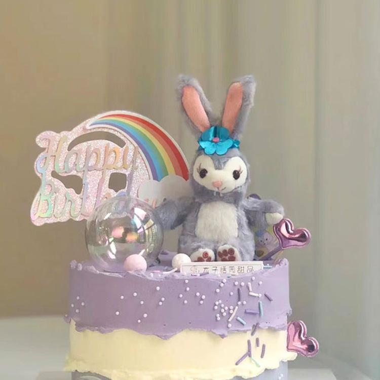 Dazzling Rainbow Tassel Birthday Cake Topper - Dessert Table Decoration