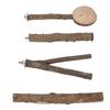 Bird Stand Stick Set Safe Stable Wooden Parrot Stand Stick Platform Set for Birds