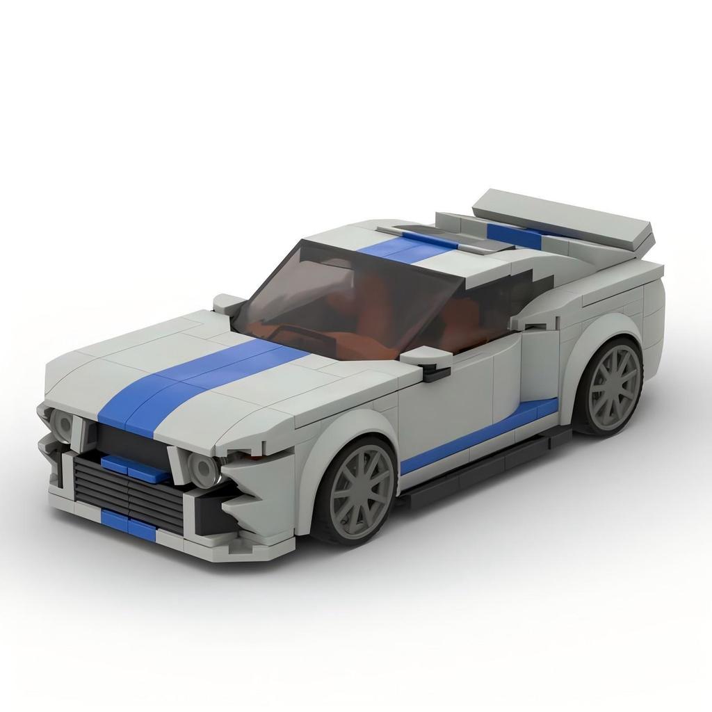 Compatible With Building Blocks MOC-117705 Volt Yema Shelby GT500 Car Model Ornaments Small Particle Gifts