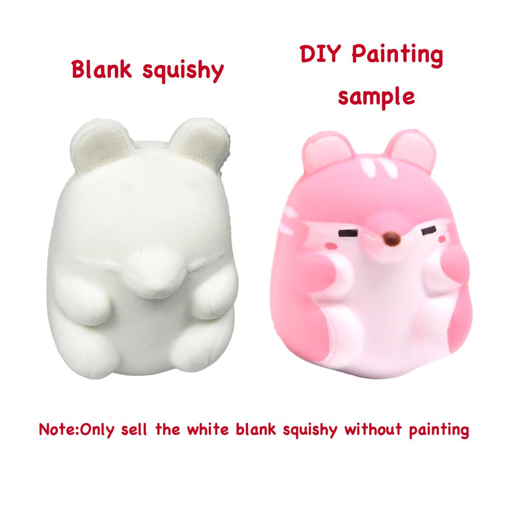 Diy Blank Squishy Toys,Slow Rise White Squishy Antistress Anxiety Anti Stress Relief Toys For Kids Children Painting Adhd Autism