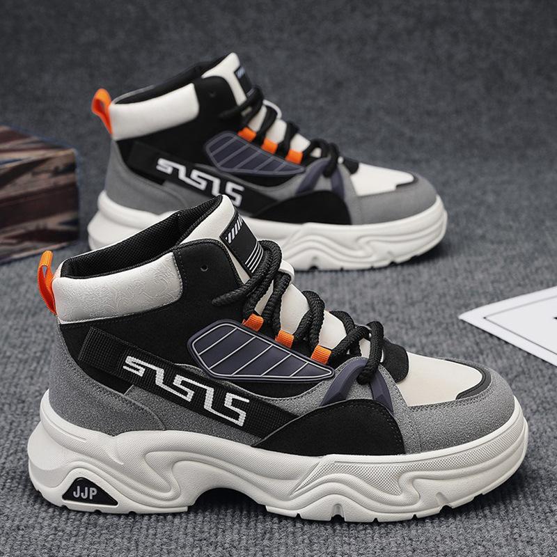 

Autumn and winter men s shoes new fashion sports shoes Hong Kong students casual trendy shoes 39 чорний колір сірий