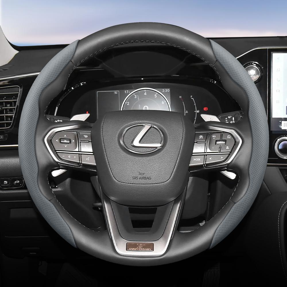 Suitable for Lexus Breathable Hole Leather Steering Wheel Cover Segmented Quick Release Design Non-Slip and Durable Is250 Gs300 Lx570 Nx Is350