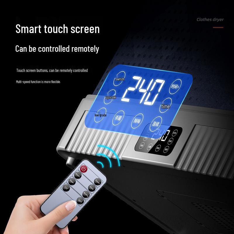 Foldable Remote Control Dryer: Large Capacity, Timer, Disinfection, No Installation Needed