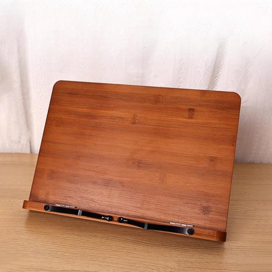 Çocuklar İçin Bambu Kitap Standı, Çocuklar İçin Ayarlanabilir Katlanabilir Okuma Rafı, Ders Kitapları İçin Çok Fonksiyonlu Masaüstü Kitap Tutucu