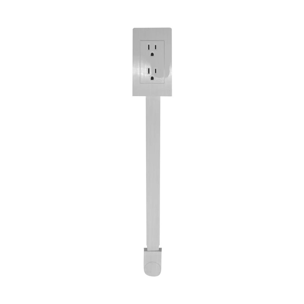 Elektrischer Extender. Greifen Sie auf schwer erreichbare Verkaufsstellen zu! Verfügt über USB-A, USB-C und 2 AC-Anschlüsse, ausziehbar von 22 bis 34 Zoll, drehbar um 180°. Verwendung hinter Sofas