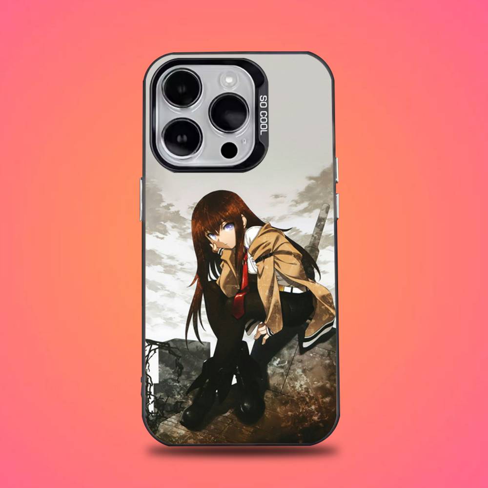 Steins Gate Okabe Anime Phone Case For iPhone 16,15,14,13,12,11,Mini,Pro,E,SE4,XS,MAX Black Candy Matte Cover