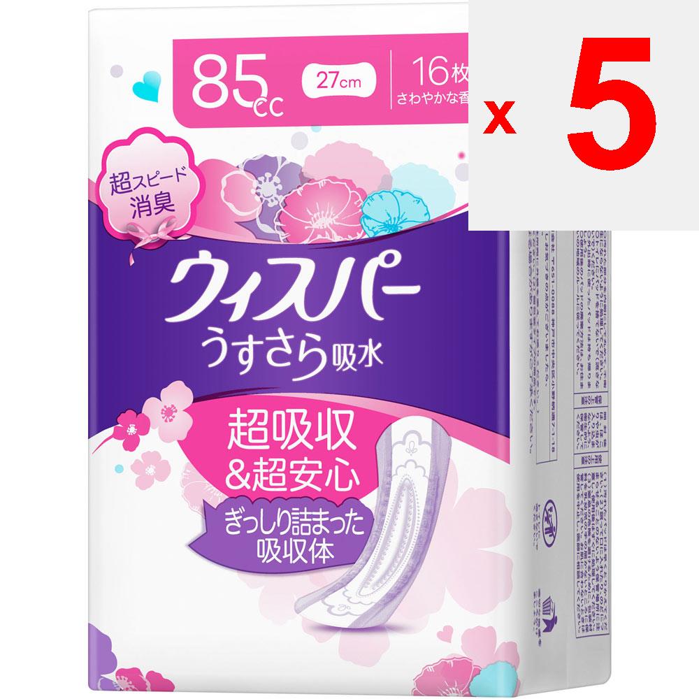 P&G Japan Wispa-Usuzusara Absorbent Long-Time Comfortable Use 85cc 16sheets 16sheets Whisper Light Incontinence Surface Material: Polyolefin Nonwoven