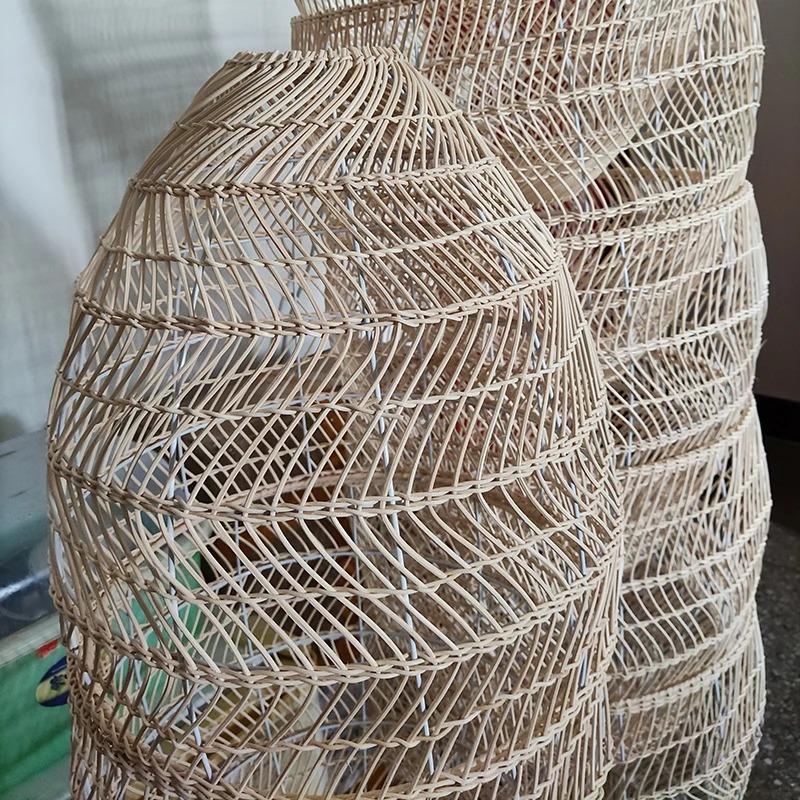 Chinese Style Handmake Rattan Pendant Lights Vintage Hanging Lamps Living Dining Room Loft Home Decor Cafe Restaurant Lighting