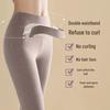 Women's Seamless High-Waist Fleece Lined Pants - Thick Cotton Wool for Autumn/Winter