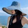 Foldable Fisherman Hat Double-Sided Bucket Hat Casual Women's Beach Hat  Outdoor