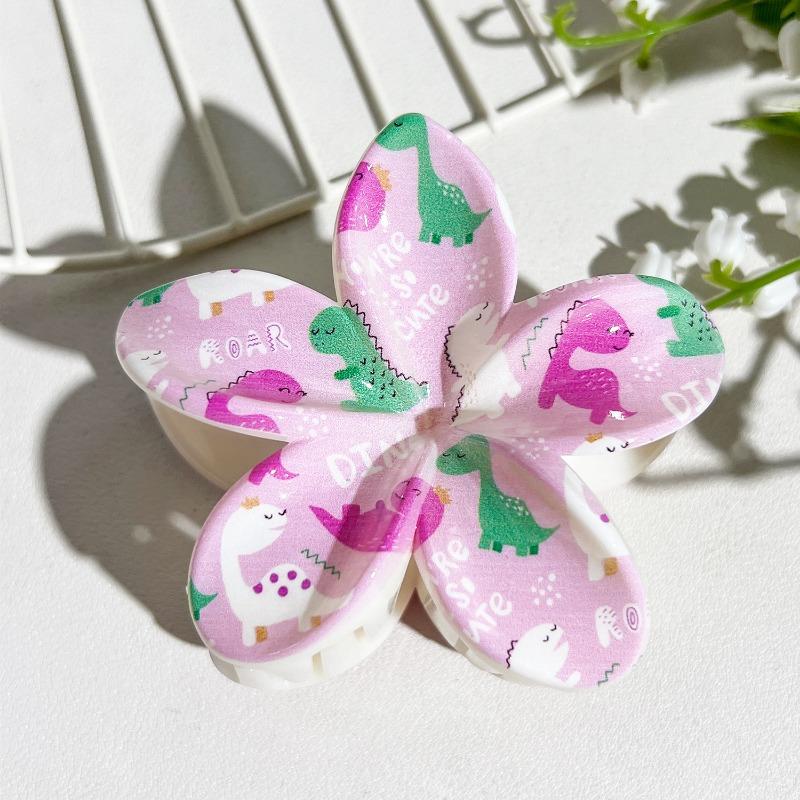 Printed Clips, Egg Flower Fresh and Light Hair Clips Back of The Head Updo Shark Clips