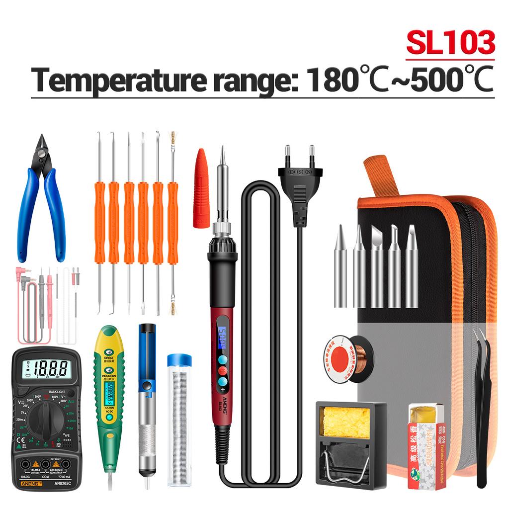 ANENG SL103 26pcs Mini Electric Soldering Iron with LCD Digital Display 180 celsius ~500 celsius  Adjustable