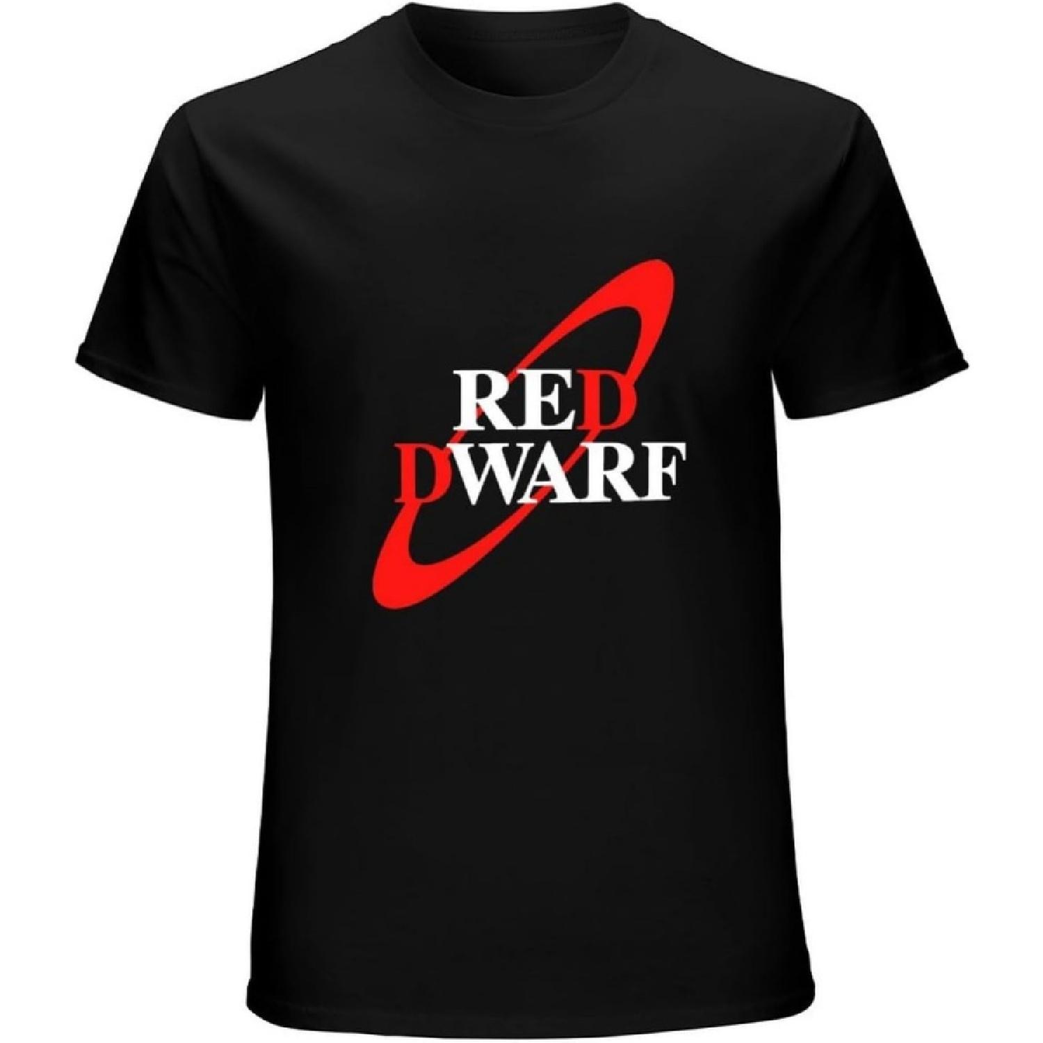 Red Dwarf Logo Men s Black T-Shirt Black S