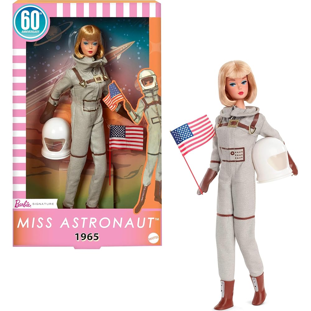 

Barbie Signature Gold Miss Astronaut 1965 Reproduction Doll Beige 14+ Years