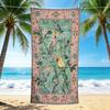 1Pc Parrot Floral Garden Rug Beach Towel, Quick Dry, Multi-Use for Beach Pool Gym Yoga Home Travel, Christmas, Halloween, Xmas Gift M928825