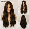 Long Wavy Dark Brown Wig Cosplay Party Daily Hair Wigs for Women