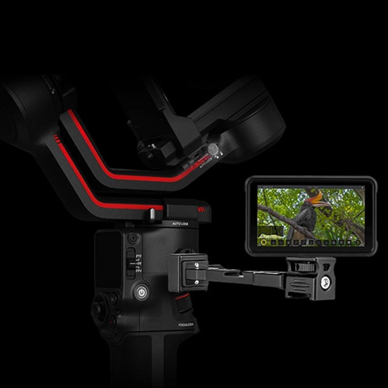 Handheld Gimbal Accessory Mount For Camera Cold Shoe Slots For Microphone, LED Video Light Extension Bracket Aluminum