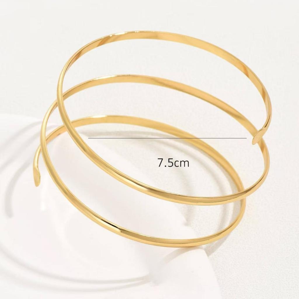 Simple Water Drop Open Upper Arm Bracelet Fashion Smooth Metal Arm Bracelet Women's Aesthetic Vintage Irregular Jewelry