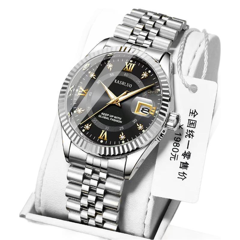 Men's Luminous Quartz Diary Watch: Stylish & High-Value Fashion Accessory