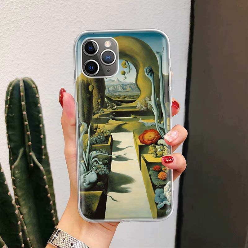 Salvador Dali Art For iPhone 17 Air 16 15 14 Plus 13 Mini 12 11 Pro Max Phone Case 16E 7 Print 8 SE Fundas Cover Soft Coque 16 1