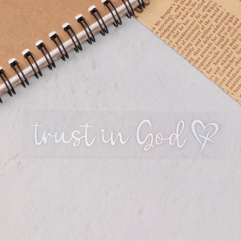 

Trust In God Heart Car Rear View Mirror Sticker Decal Faith Bible Verse Christian Church Auto Vehicle Bumper Decor разноцветный