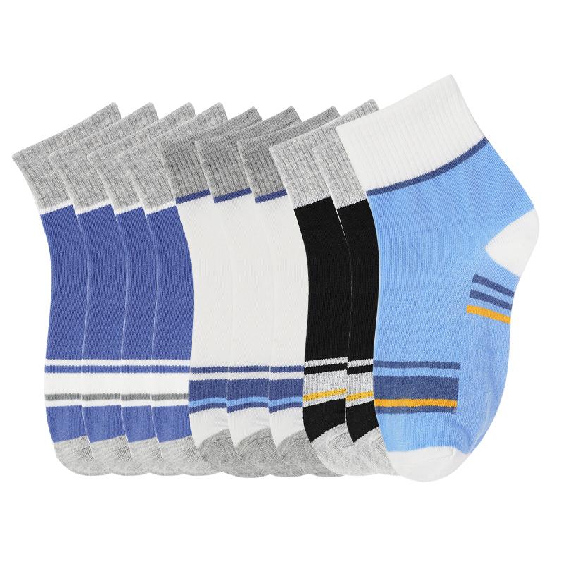 10 párů Pánské středně vysoké bavlněné deodorantové prodyšné letní bavlněné sportovní ponožky Letní chlapecké ponožky