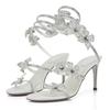 Women High Heels Sandals Luxury Designer Rhinestone High Heels Sandal Sexy Crystal Gladiator Sandals for Women Party Dress Pumps
