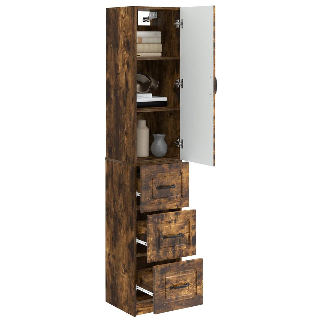 2 Piece Cabinet Set Smoked Oak 33 x 34.5 x 87 cm