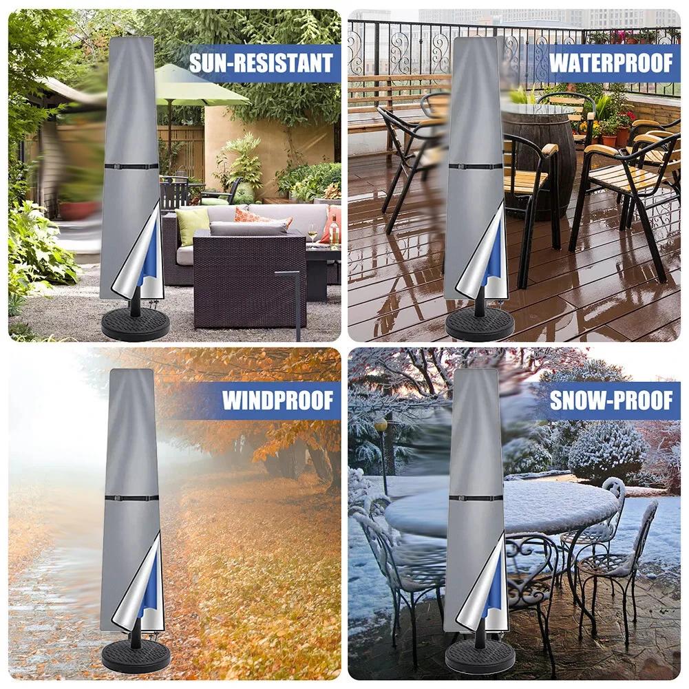 170*35 cm Wasserdichte Regenschirmhülle Robuste Abdeckung 210D PVC-beschichtetes Gewebe Atmungsaktives Material Für Außen-Regenschirme