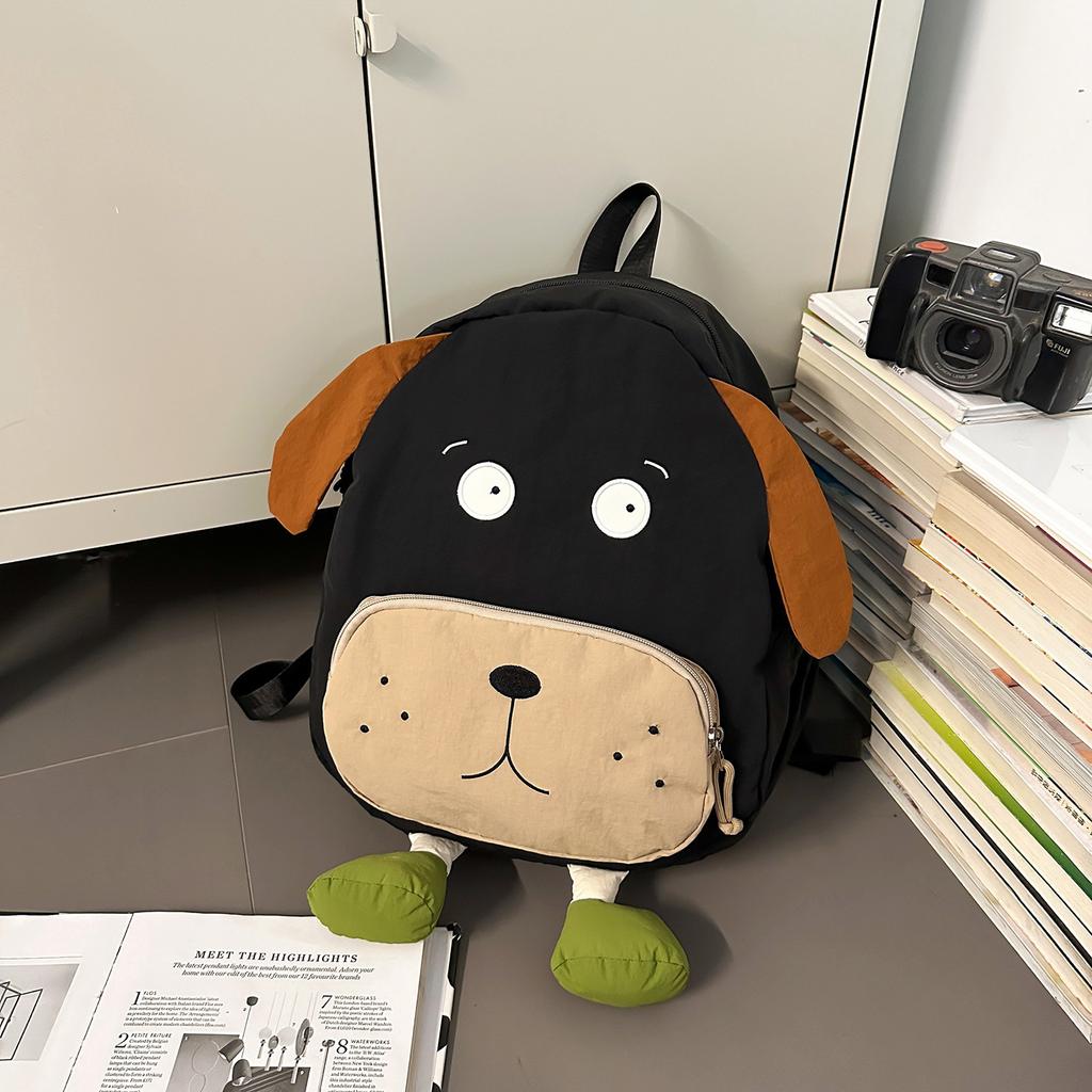 Schoolbag Custom Puppy Backpack, Lightweight Cartoon Backpack for Outings, Stylish Casual and Versatile Single-shoulder Backpack