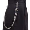 Punk Metal Skull Cross Pendant Belt Chain For Men And Women