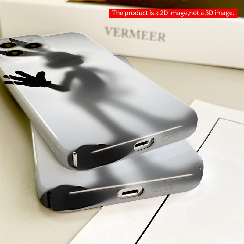 2DFlat Rabbit Shadow Art Design All inclusive film hard iPhone case, compatible with iPhone 18 Pro Max 17 16 15 14 13 12 11