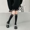 Women's Knee-High Sweet Preppy Socks with Pearl Decor - Spring/Autumn JK Style