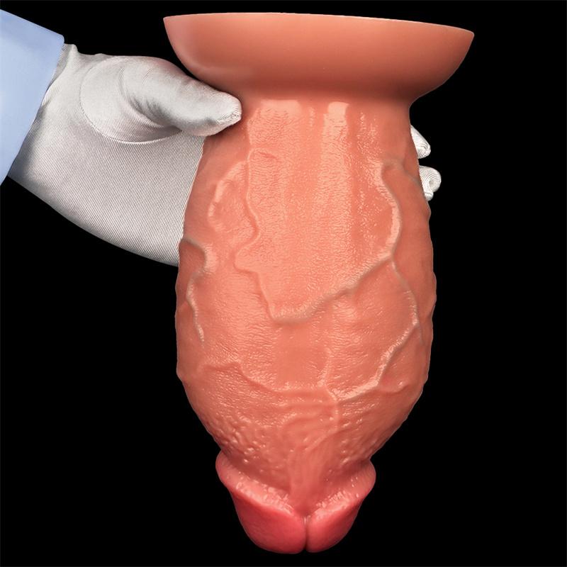 23*10CM Plug anal supradimensionat Penis Silicon lichid Simulare dublă duritate Penis supradimensionat Jucărie sexuală pentru adulți