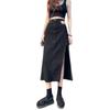 Elegant Woman High-waisted Side Split Female Summer Thin A Word Package Hip Mid-length Skirt Versatile Comfortable Fashion Denim Bustier Skirt
