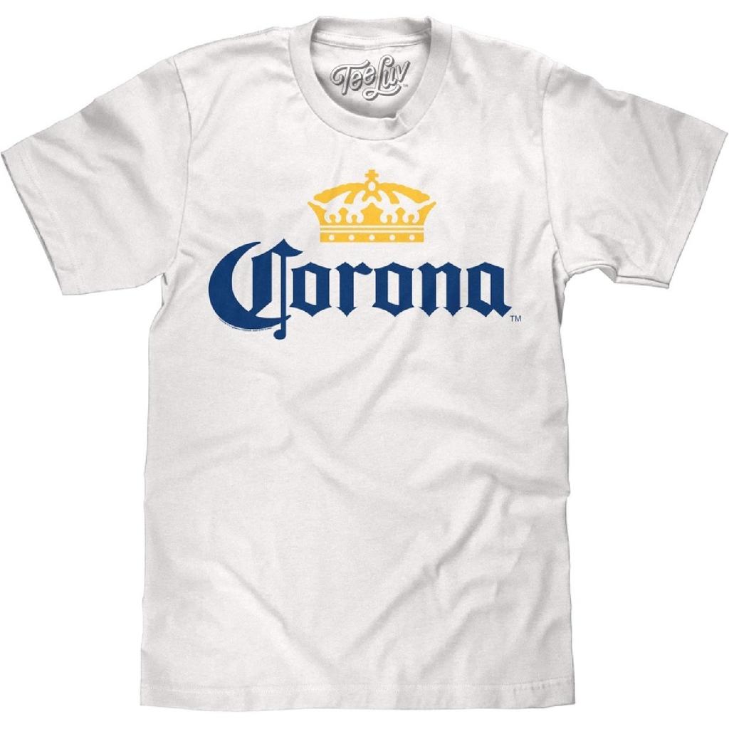 Tee Luv Men's Corona Beer Shirt - Corona Crown Brand Logo T-Shirt