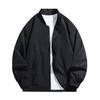 Męska Kurtka Baseballowa Jednokolorowa Trendy Duży Rozmiar – Stylowy Luźny Bomber na Jesień
