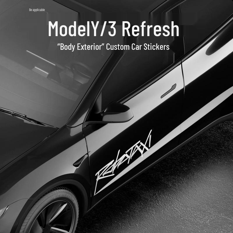 Tesla Autonomous Robotaxi Personalized Car Sticker - Transparent TPU