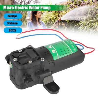 Landwirtschaftliche elektrische Wasserpumpe DC12V Micro Hochdruckmembran 3,5 l/min Wassersprüh-Autowaschanlage Langlebiges Sprühzubehör