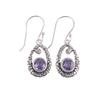 Iolite Gemstone 925 Sterling Silver Jewelry Drop/Dangle Hnadmade Earrings 1.38" CE-3-6
