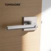 Home Use 304 Stainless Steel Square Handle Door Lock Magnetic Absorption Keyless Indoor Bathroom Silent Door Knob Lock