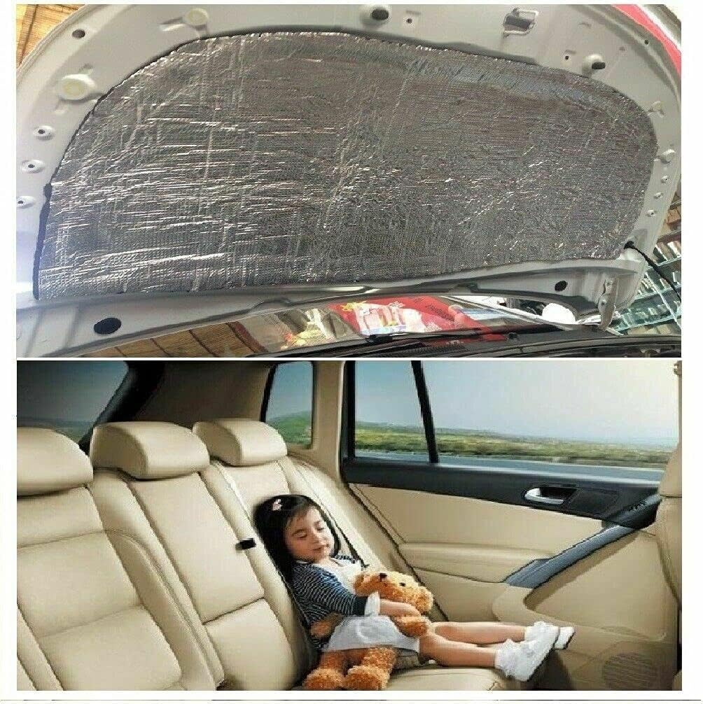 Car Insulation Material Mat 158"x40" Foam Insulation Shield Adhesive Backed Aluminized Car Sound Deadening Pad for Hood,Floor