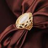 Women's Royal Style Hollow Big Resin Party Wedding Ring Jewelry AVE