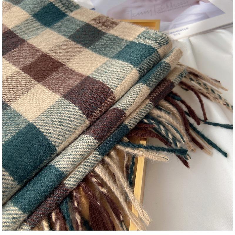 Luxury Brand Classic England Style Women Scarf Fashion Stripe Plaid Scarves Tassel Shawls Pashmina Lady Wrap Poncho Stoles
